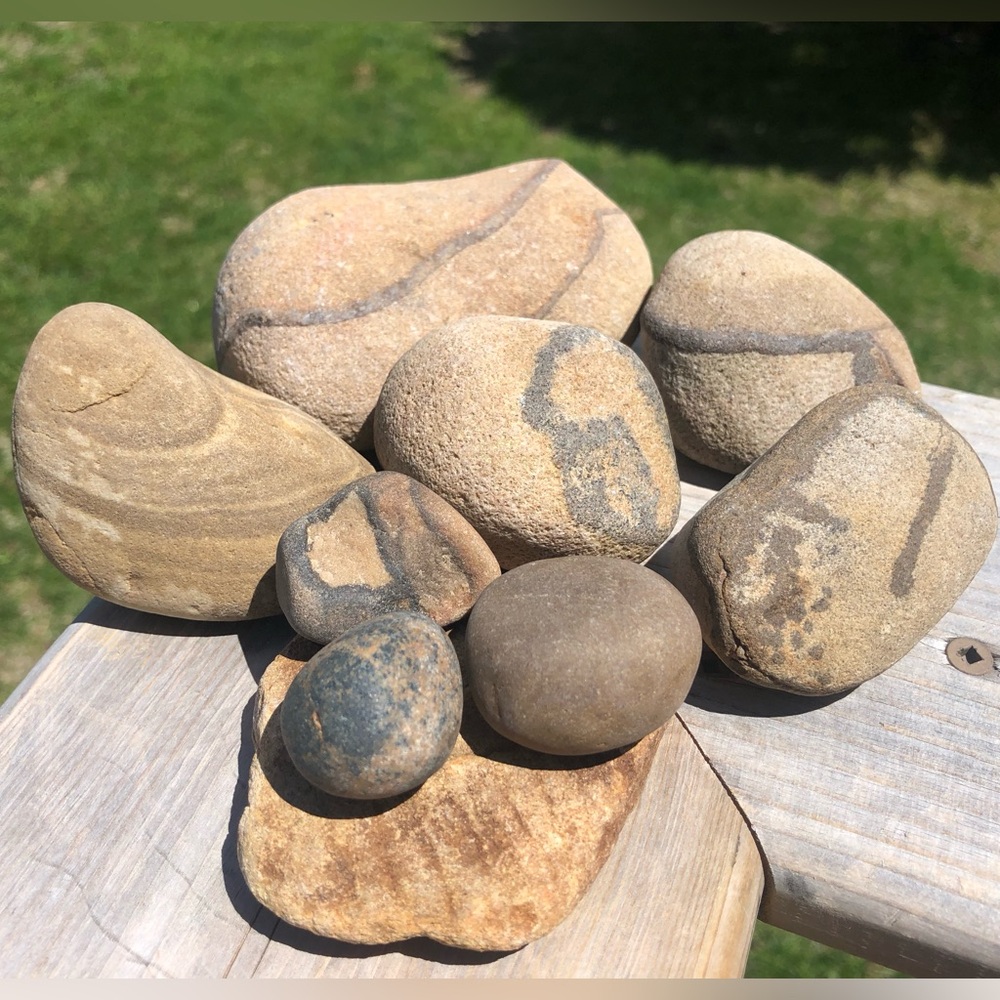 ⭐️Lot of 9⭐️Beautiful Natural Sea Beach Stone Rock Garden Aquarium Decor